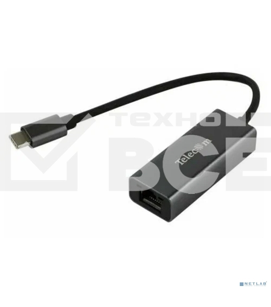 Кабель-переходник USB 3.1 Type-C -->RJ-45 1000Mbps Ethernet, Aluminum Shell, 0.15м Telecom <TU320M>