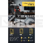 Кресло игровое Zombie 50 черный эко.кожа крестов. пластик, фото4