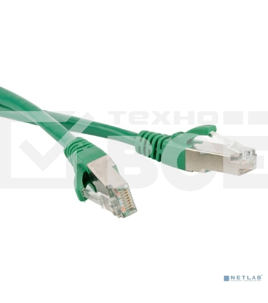 Патч-корд Hyperline PC-LPM-STP-RJ45-RJ45-C5e-1.5M-LSZH-GN F/UTP, экранированный, Cat.5е, LSZH, 1.5 м, зеленый