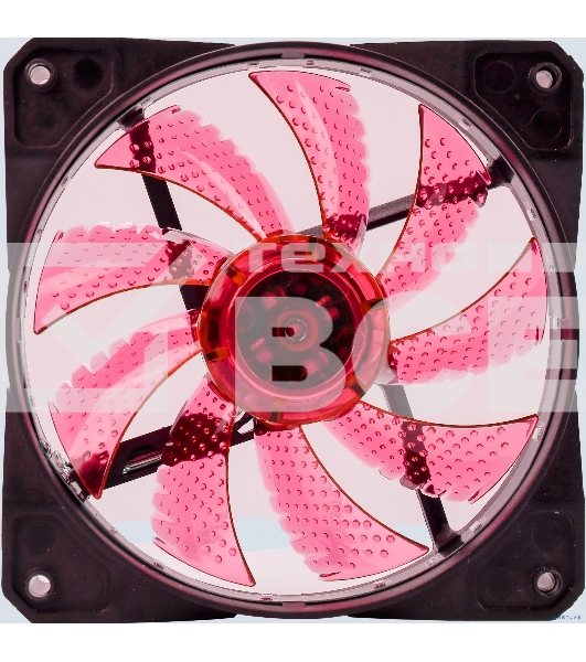 Вентилятор для корпуса Digma DFAN-LED-RED черный, 120 мм, 1200 об/мин, 23 дБ, 4 pin