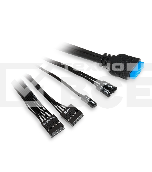 Компьютерный корпус без блока питания HSPD M510, Mesh Mid Tower, черный, TG, 0.5 SPCC, no fans ATX, mATX, mITX 180/280/160мм 1x2.5', 1x3.5', 7xPCI 1xUSB-A 3.0, 1xUSB-A 1.0 517x277x418мм