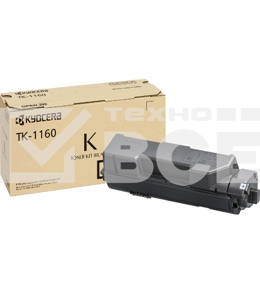 Картридж лазерный Kyocera TK-1160 (1T02RY0NL0) черный для P2040dn/P2040dw 7200 стр.