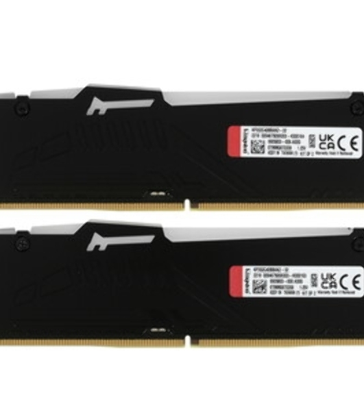 Оперативная память Kingston Fury Beast, DDR5, 32GB (1x32GB), 5200MHz, CL40, DIMM, радиатор, черный
