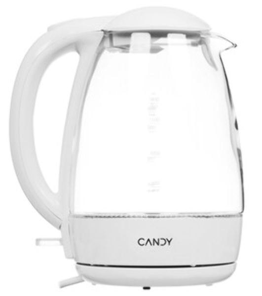 Электрочайник Candy CK-300 белый, 1.8 л, 2200 Вт, скрытый нагревательный элемент