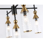 Люстра Ambrella light LH55256/5 BK/BS/CL черный/латунь/прозрачный E14*5 max 40W D520*520, фото4