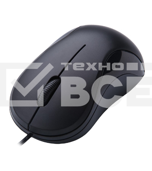Мышь проводная Oklick 115S черный, 1200 dpi, USB, кнопки - 3