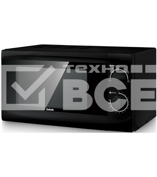 Микроволновая печь BBK 20MWS-706M/B черный, 20 л, 700 Вт, поворотный механизм