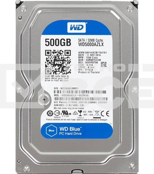 Жесткий диск Western Digital Original SATA-III 500Gb WD5000AZLX Blue (7200rpm) 32Mb 3.5