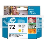 Картридж струйный HP №72 C9384A черный матовый/желтый печатающая головка для HP DJ T1100/T610, фото 1