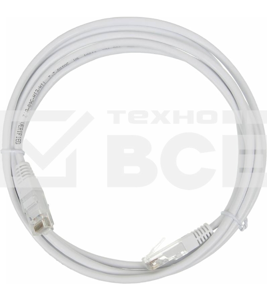 Кабель Патч-корд Lanmaster UTP TWT-45-45-2.0-WH вилка RJ-45-вилка RJ-45 кат.5е 2м белый ПВХ (уп.:1шт)