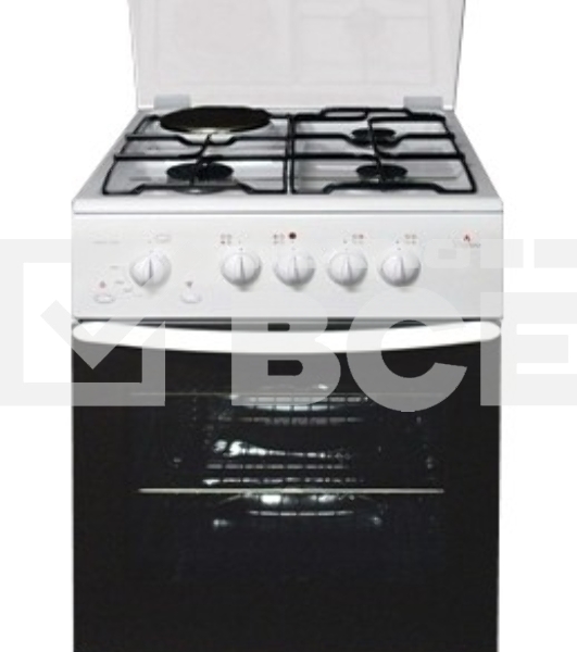 Комбинированная плита Darina F KM341 323 W, 50х56см, 3 газ. конфорки + 1 эл. горелка, эл. духовка