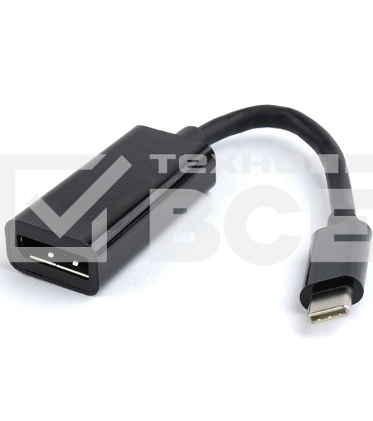 Переходник Cablexpert USB Type-C/DisplayPort, 15см, пакет (A-CM-DPF-01)