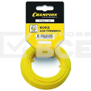 Корд для триммеров CHAMPION С50022.0мм*15м, круглый