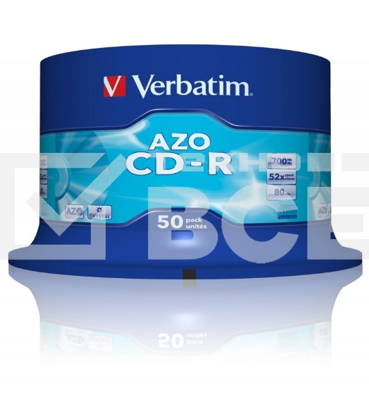 Диск CD-R Verbatim 700Mb 48x Cake Box (50шт) (43343)