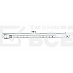 Хомут-стяжкa нейлоновая под винт Rexant 200x4,3 мм, черная, упаковка 100 шт., фото2