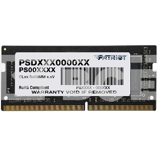 Оперативная память Patriot Signature, DDR4, 16GB (1x16 GB), 2666 MHz, CL19, SO-DIMM