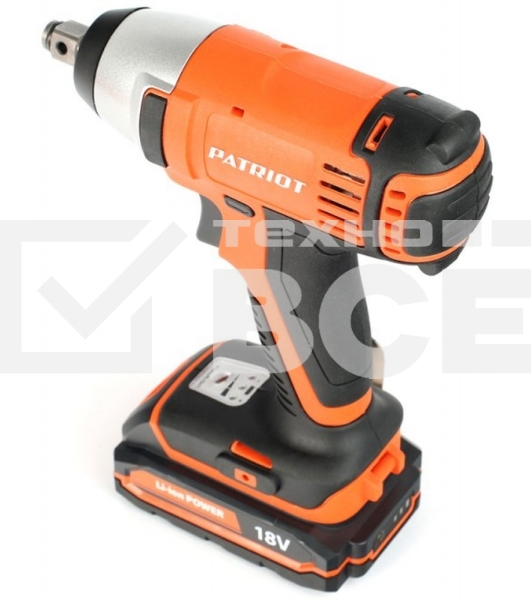 Гайковерт ударный аккумуляторный PATRIOT BR 180Li-1/2 180301140 две батареи Li-ion, 18V, 1,5 Ah, 140 Нм, большой кейс, зарядка за 1 час