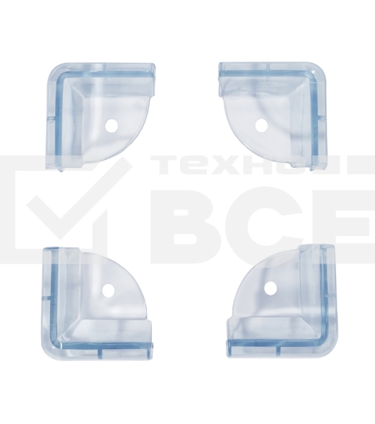 Прозрачные треугольные накладки-протекторы для мебели (4.3*4.3*2.1 см). 4 шт. 