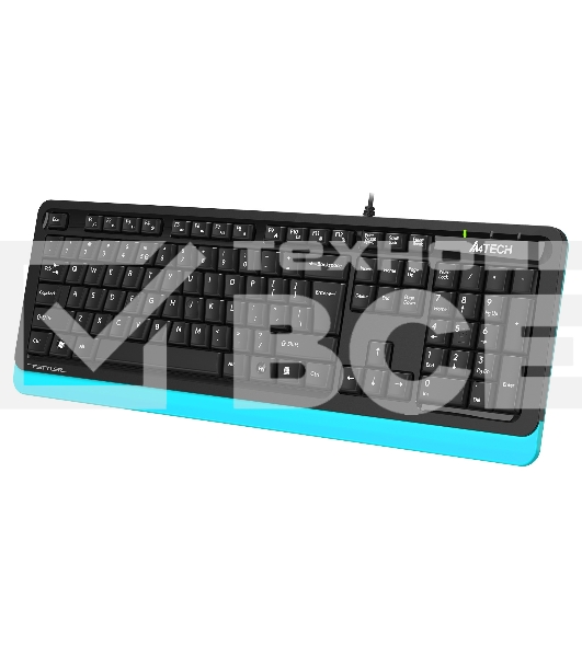 Клавиатура A4Tech Fstyler FKS10 проводная, USB, черный/синий