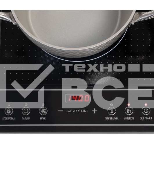 Плита настольная индукционная Galaxy Line GL 3062, черная, 3400 Вт