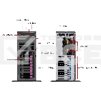Серверный корпус 4U, ATX /E-ATX, Tower,8x3.5