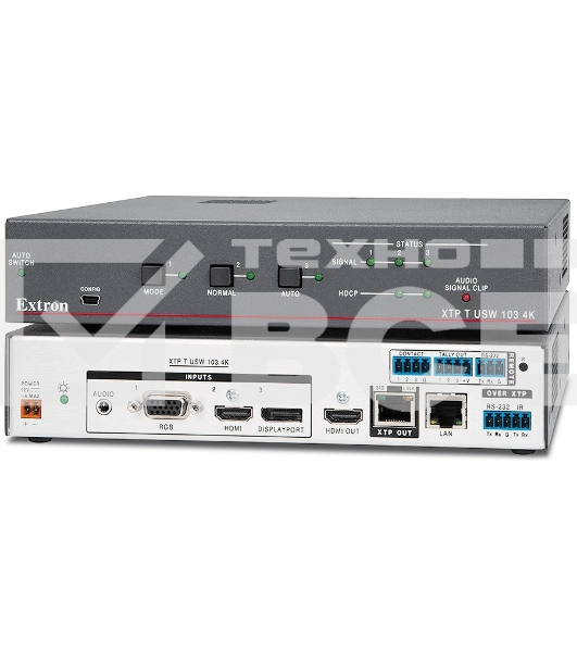 Коммутатор XTP Extron с тремя входами и встроенным передатчиком XTP T USW 103 4K