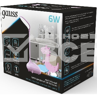 Светильник Gauss Qplus GTL701 (GT7014) настольный LED розовый 6Вт