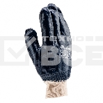 Перчатки трикотажные Сибртех с обливом из бутадиен-нитрильного каучука, манжет, L, фото4