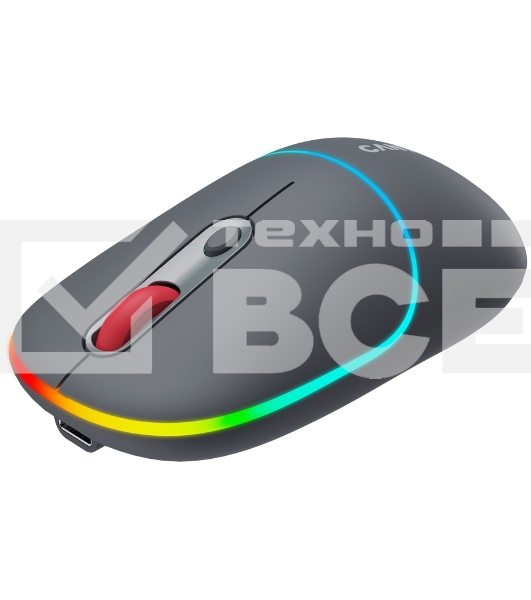 Мышь беспроводная Canyon MW-22 темно-серый, 1600 dpi, радиоканал, Bluetooth, USB, кнопки - 4