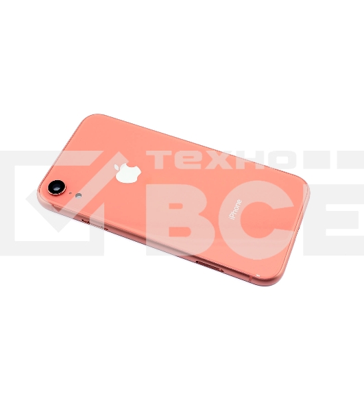 Задняя крышка (корпус) в сборе с рамкой для Apple iPhone XR coral