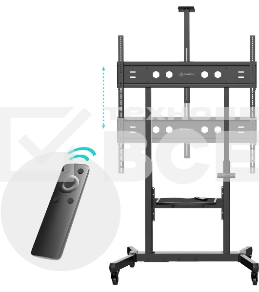 Мобильная стойка МОТОРИЗОВАННАЯ ONKRON на 1 ТВ/ 50-100