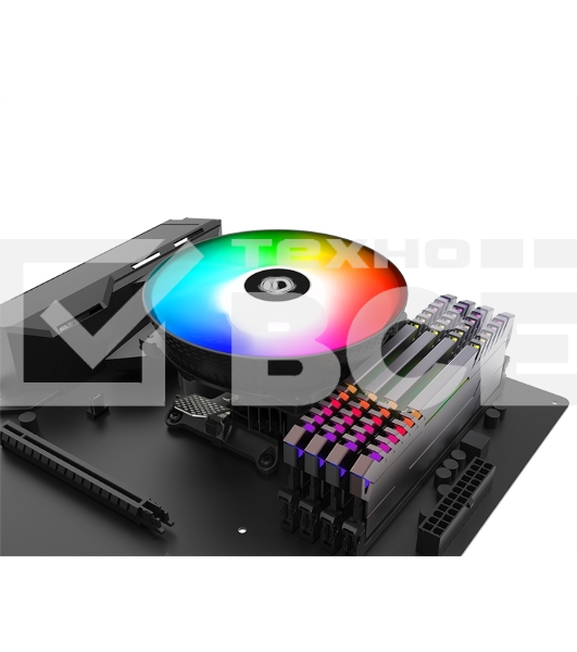 Кулер ID-COOLING DK-03 RAINBOW черный/серебристый 120мм алюминий 1800rpm 26db 4-pin 100W 63мм
