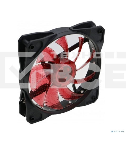 Вентилятор для корпуса Digma DFAN-LED-RED черный, 120 мм, 1200 об/мин, 23 дБ, 4 pin