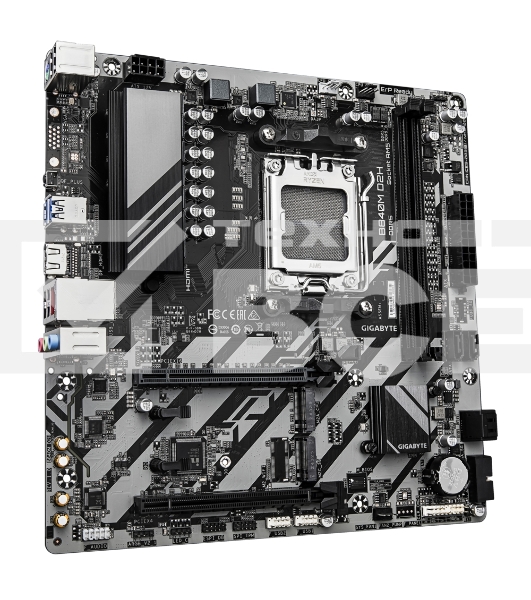 Материнская плата Gigabyte B840M D2H, AM5, AMD B840, 2xDDR5, 4xSATA, 2xM.2, 1xPCIe 4.0 x16, 1xPCIe 3.0 x4, 1xHDMI, 1x2.5Gb LAN, 2xUSB-A 5Gbps, 8xUSB-A 2.0, 3x3.5 мм, 7.1, mATX