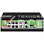 Коммутатор Digma DSP408F-2G1S-300 (L2) 8x100 Мбит/с 2x1 Гбит/с 1SFP 8PoE 8PoE+ 1PoE++ 300W неуправляемый, фото 1