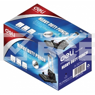Дырокол Deli Heavy Duty E0130 макс.:100лист. металл ассорти отв.:2 с линейкой