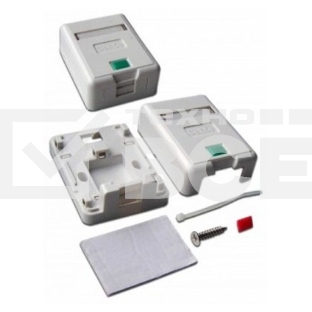 Коробка Lanmaster LAN-SA1/S-WH Keystone RJ45 кат.5e белый