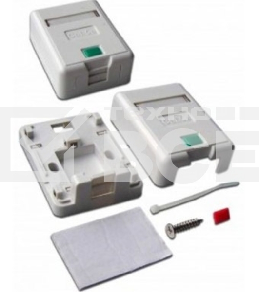 Коробка Lanmaster LAN-SA1/S-WH Keystone RJ45 кат.5e белый