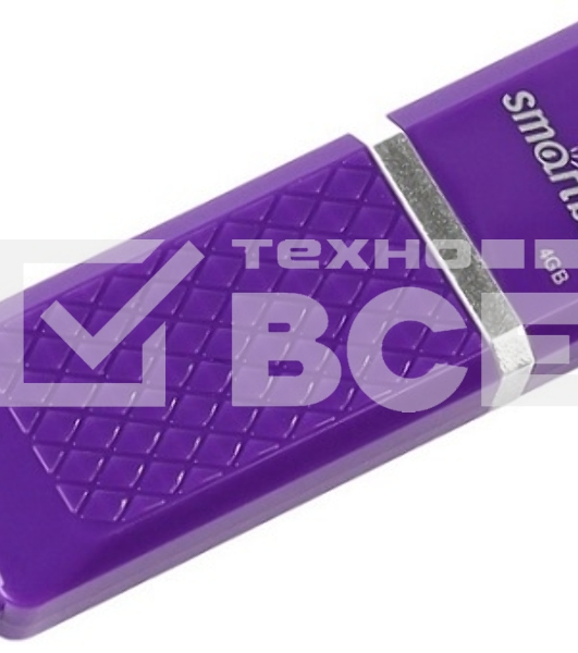 Флеш диск 4Gb USB Drive <USB2.0> Smartbuy Quartz series Violet (SB4GBQZ-V)