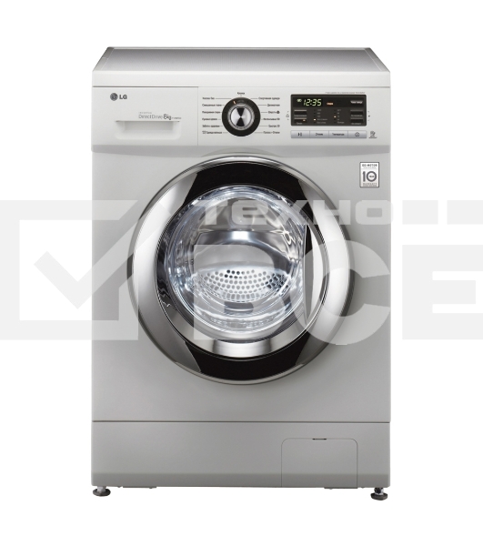 Стиральная машина LG F1296TD4 серебристый, загрузка фронтальная 8 кг, 1200 об/мин, класс: А