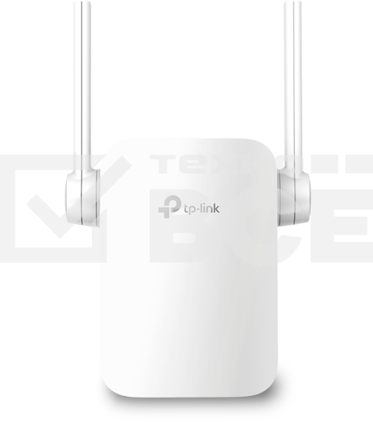 Усилитель TP-Link Wi-Fi AC750 Wi-Fi Range Extender, Wall Plugged,433Mbps at 5GHz + 300Mbps at 2.4GHz, 802.11ac/a/b/g/n, 1 10/100M LAN, WPS button, 2 fixed antennas поставляется без кабеля RJ-45