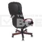 Кресло руководителя Бюрократ T-9908/WALNUT черный, кожа, крестовина металл, фото9