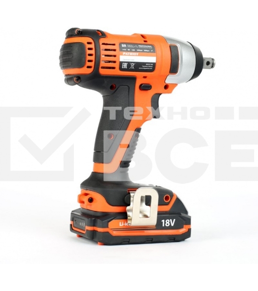 Гайковерт ударный аккумуляторный PATRIOT BR 180Li-1/2 180301140 две батареи Li-ion, 18V, 1,5 Ah, 140 Нм, большой кейс, зарядка за 1 час