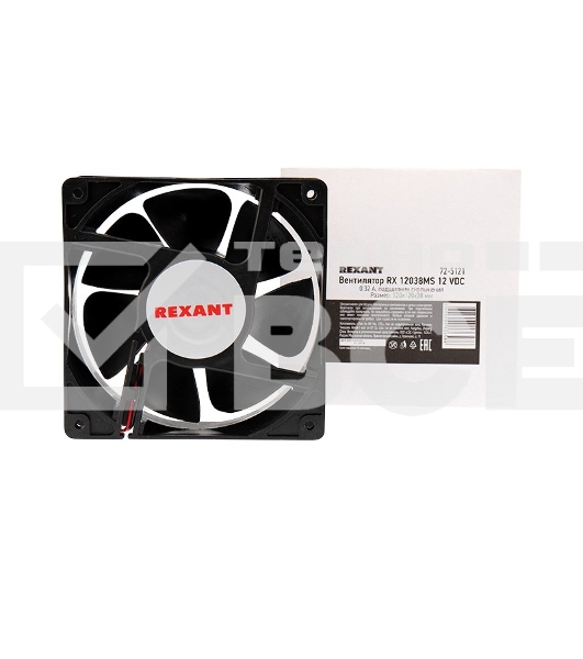 Вентилятор для корпуса Rexant RХ 12038MS 12 VDC черный, 120 мм, 2300 об/мин, 36 дБ, 2 pin