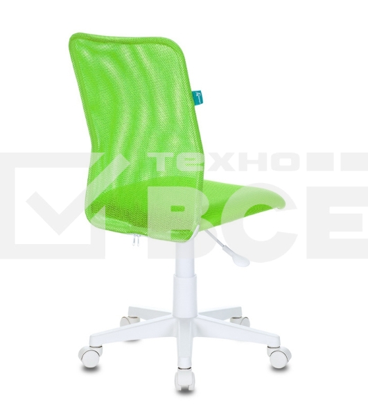 Кресло детское Бюрократ KD-9/WH/TW-18 TW-03А TW-18 салатовый, сетка/ткань (пластик белый)