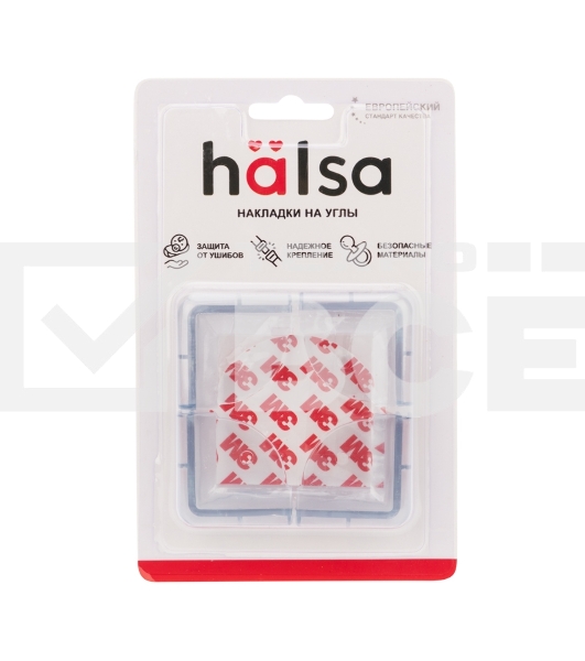 Прозрачные треугольные накладки-протекторы для мебели (4.3*4.3*2.1 см). 4 шт. 