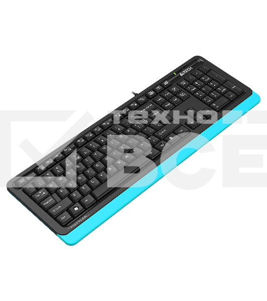 Клавиатура A4Tech Fstyler FKS10 проводная, USB, черный/синий