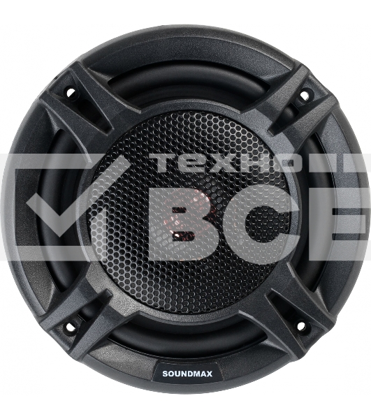 Колонки автомобильные Soundmax SM-CSI602 180Вт 91дБ 4Ом 16.5 см (6 1/2 дюйм) (ком.: 2 кол.) коаксиальные двухполосные