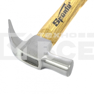 Молоток-гвоздодер Sparta 225 г, боек 22 мм, деревянная рукоятка