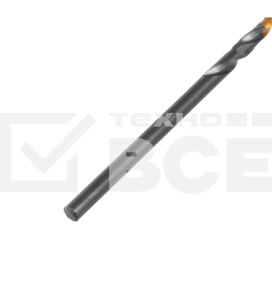 Сверло по металлу, 2 мм, HSS-Tin, Golden Tip, 10 шт. Denzel